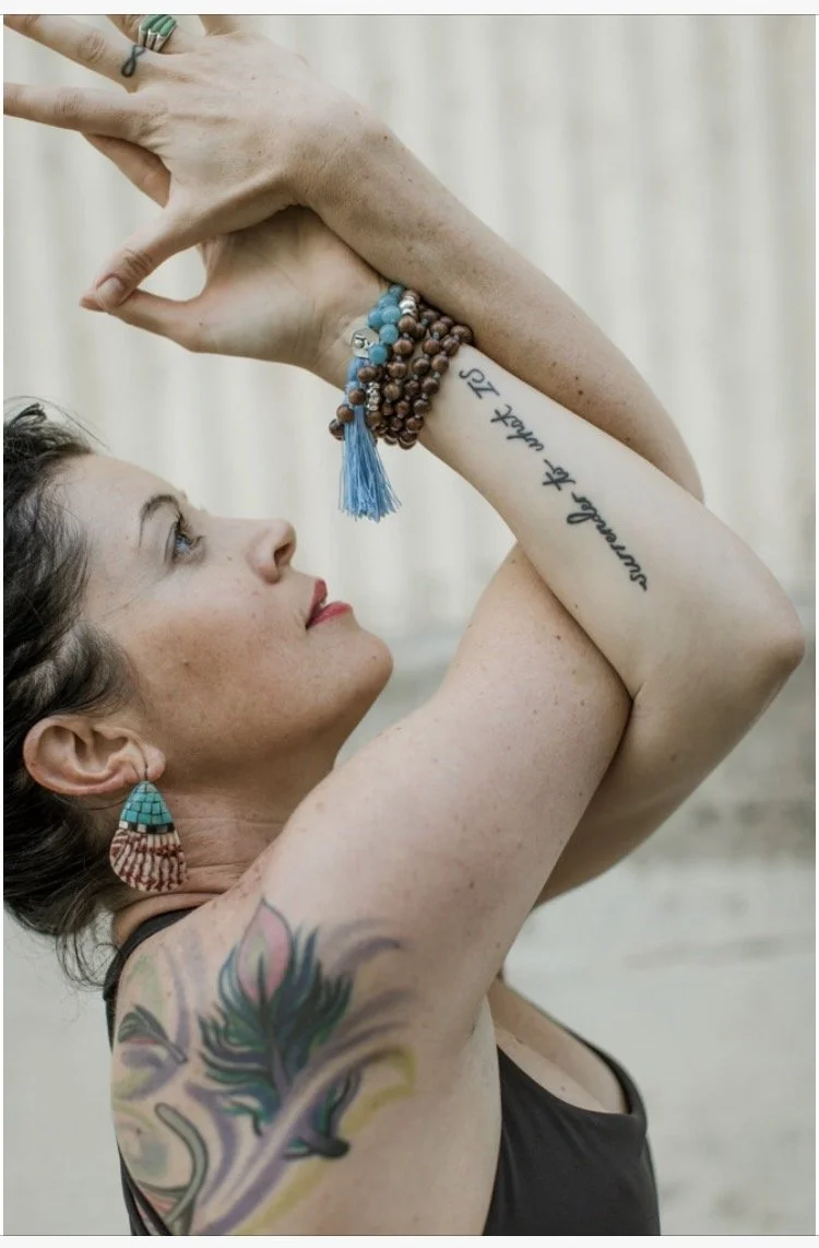 Nicolette David practicing yoga